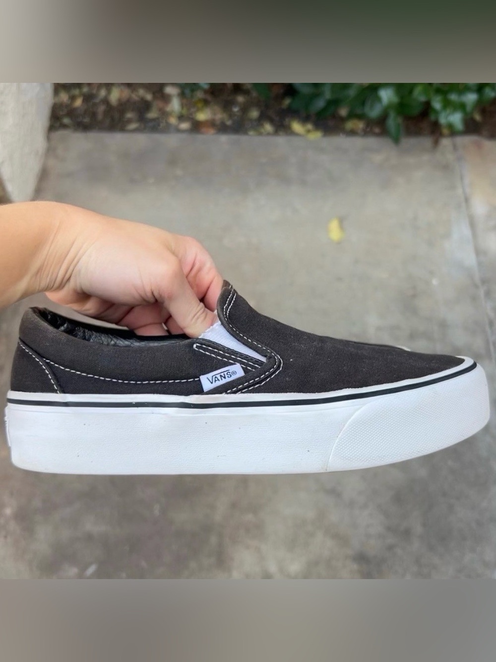 Vans platform slip on